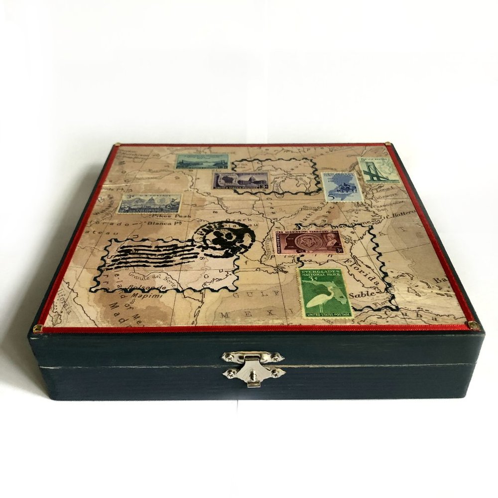 Handcrafted Wood Jewelry Trinket Keepsake Box